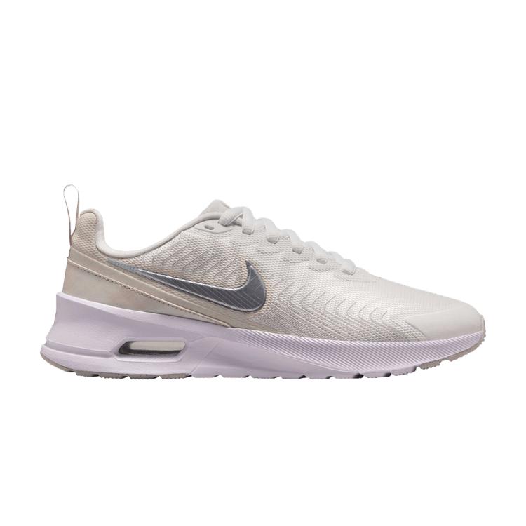 

Nike Air Max Nuaxis SE Summit White Metallic Silver Women Sneakers Light-Orewood-Brown IB4341-100 36