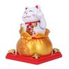 Cat Statue Automatic Waving Arm Solar Powered Wealth Welcoming   Cat for Present Cash Register Home Decoration