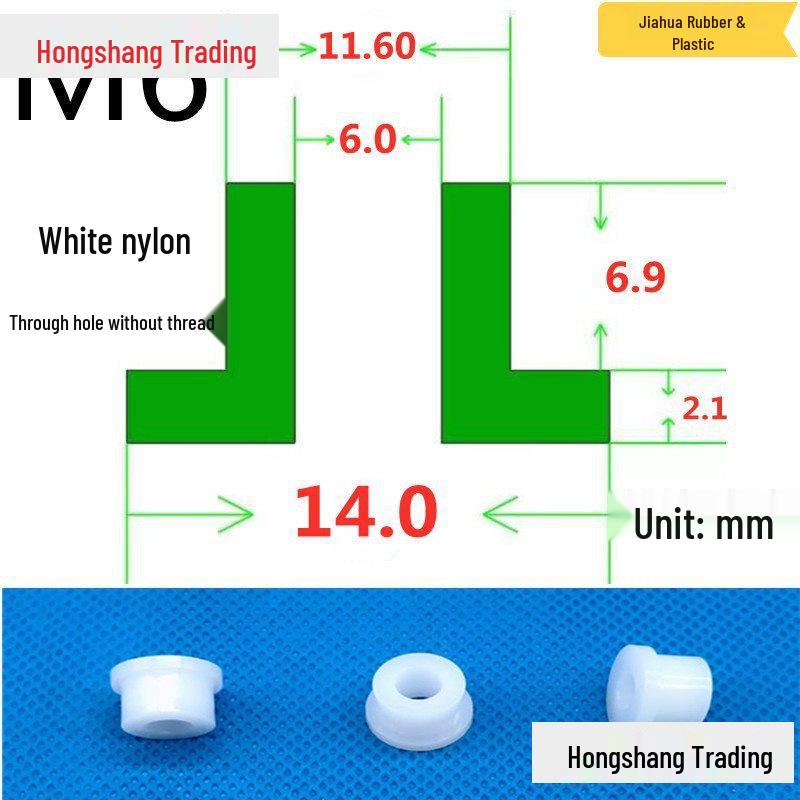Step T-Shaped Nylon Insulating Bushing Washer, M3-M35 Thread Protection Spacer