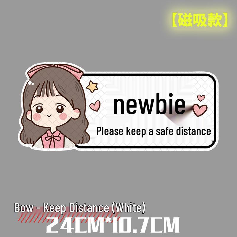 New Driver On Board Reflective Car Sticker - Female Driver Alert