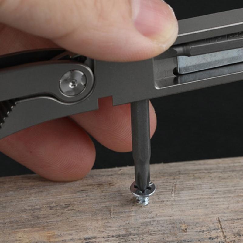 Multifunction Crowbars Screwdriver Bottles Opener for Camping Hiking Repair Titaniums Alloy Pry Bar Multipurpose Wrench