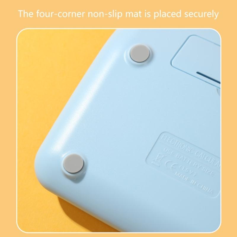 Cute 12 Digit Large LCD Display Calculator Mechanical Switches Calculator with Large LCD Display for Office Work Student