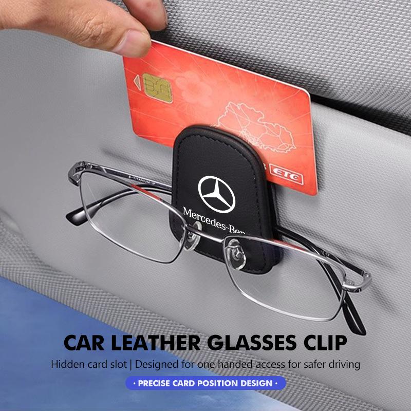 D6Magnetic Car Glasses Holder Sunshade Platep Card Ticket Clip For Mercedes Benz CLK GLC W212 C200 C300 W203 W204 W205 W169 W176