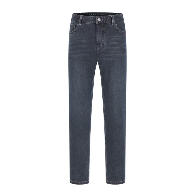 Youngor Men's Autumn/Winter Warm Brushed Denim Jeans