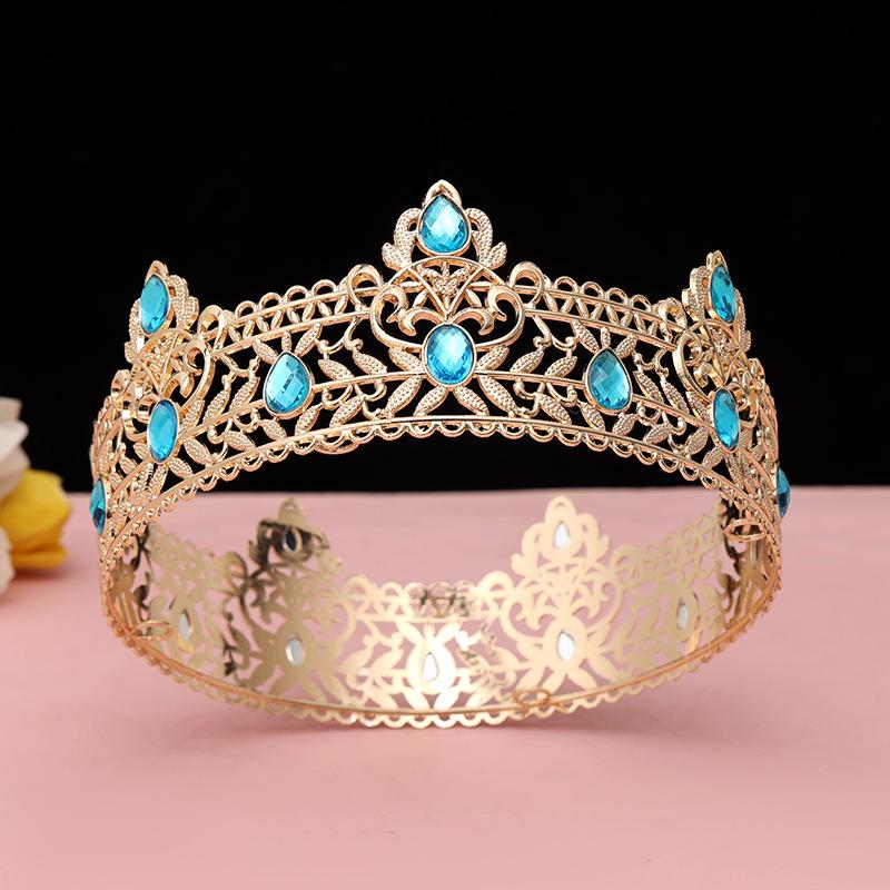 Rochie multicoloră pentru bărbați, coroană aurie - Accesoriu pentru ziua de naștere sau mireasă în stil european și american