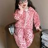 Completi Bambina Autunno Giacca Bambina Stampa Leopardo Bambini