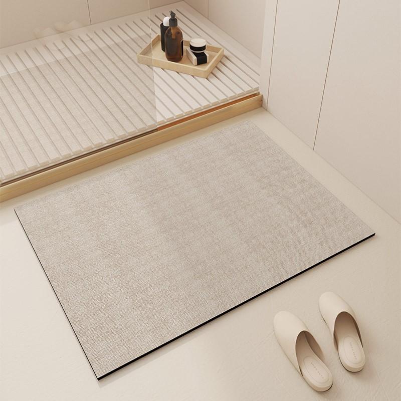 Silica Diatomite Bath Mat Absorbent Fast Drying Non Slip Floor Rug Bathroom Entrance Modern Minimalist