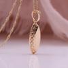 Horse Eye Artificial Zircon Rose Gold Color Italian Craft Retro Style Necklace