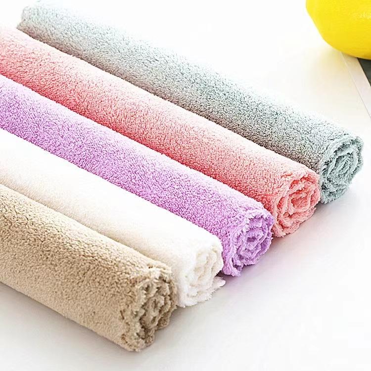 Coral Fleece Square Towel, Kitchen Cleaning, Dishwashing Rag, Absorbent Small Towel, Hanging Hand Towel, Soft Dishwashing Towel, Handkerchief