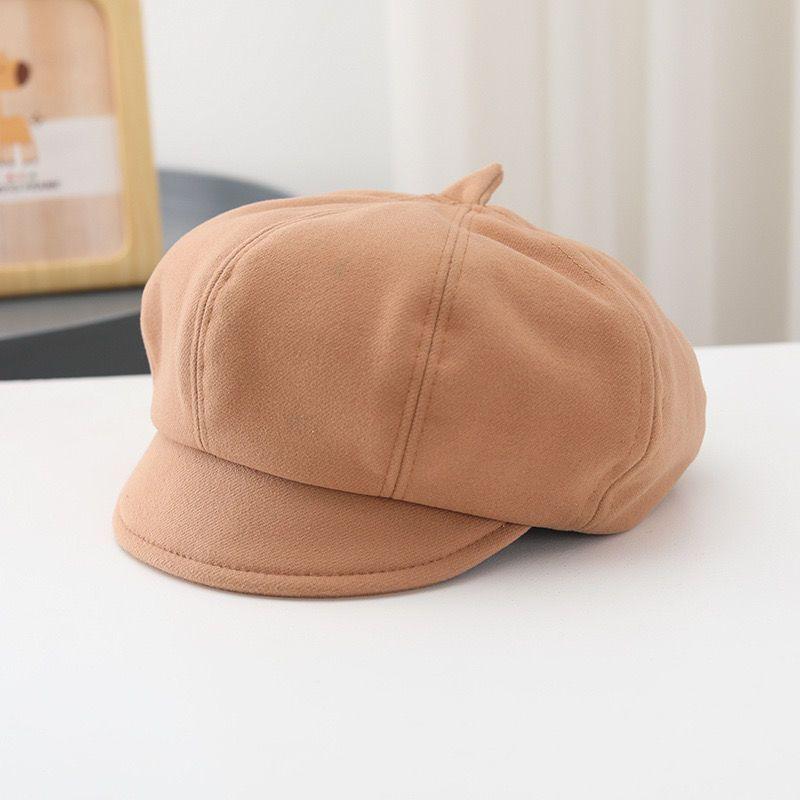 Kids Autumn Winter Beret Cap With Drawstring For Girls And Toddlers Uk Style