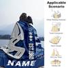 Rugby Fans45 Customize Your Name Blanket Cozy Customizable Blanket Warmthful Decor Suitable for Picnics Chair Bed Seaside Ideal for All Seasons