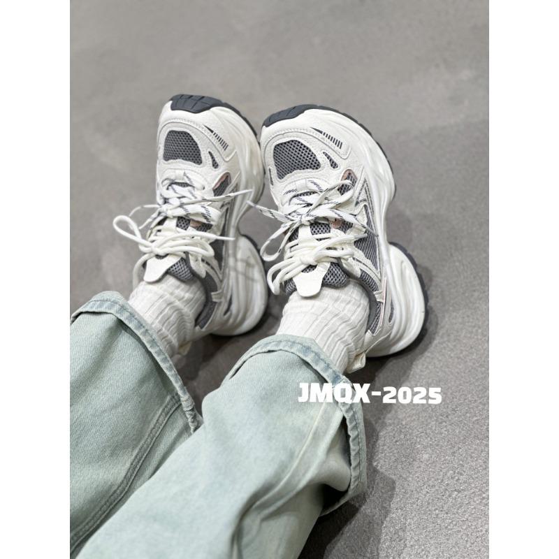 

New platform dad shoes women s spring leather mesh breathable versatile lightweight sports and leisure shoes 35
