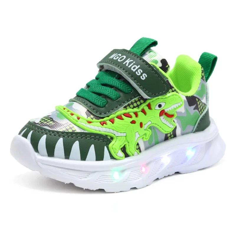 Neue Jungen LED leuchtende Schuhe Mode Mickey Kinder Freizeitsneakers Kinder Leuchtende Schuhe Sportschuhe Leuchtende Schuhe