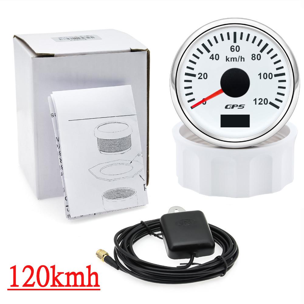 200km/h 120km/h 60 km/h Waterproof 52MM GPS Speedometer Speed Odometer with Antenna 7 Colors Light Universal For Car Boat Marine
