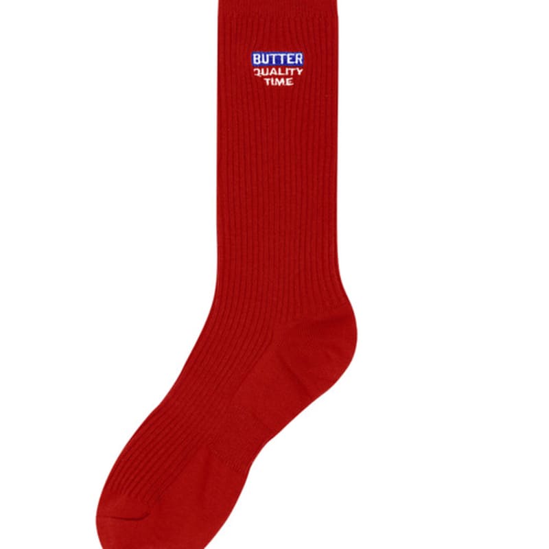 GREENBUTTER Butter Long Socks (Red)