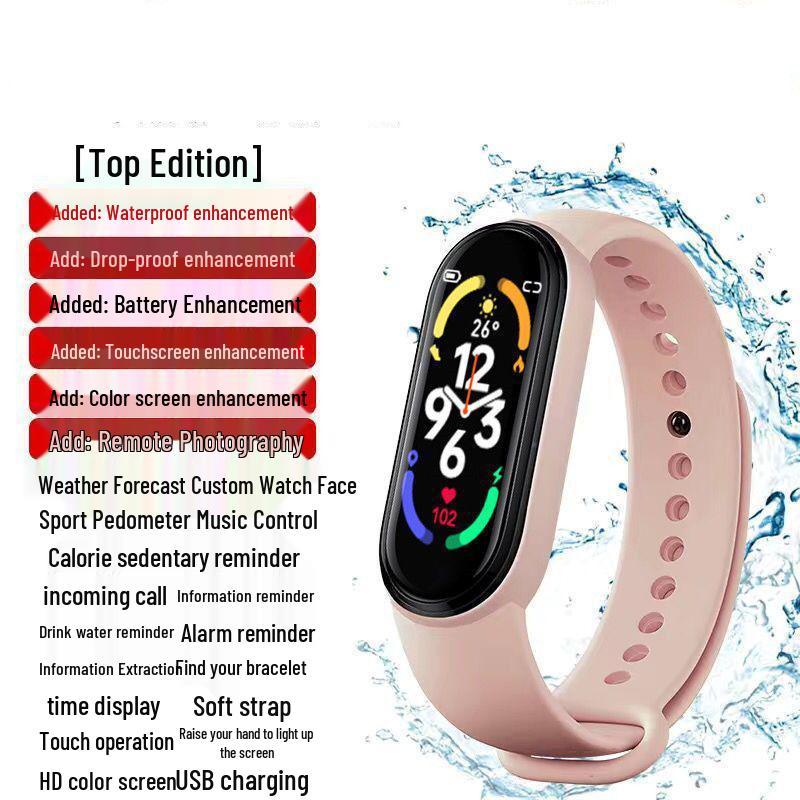 Unisex Smart Sports Bracelet with Pedometer, Health & Sleep Monitor, Vibration Alarm & Multifunction Watch