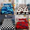 Fashion Camouflage Pattern Three-Piece Set Geometric Plaid Bed Sheet Quilt Cover Pillowcase Bedding Kit
