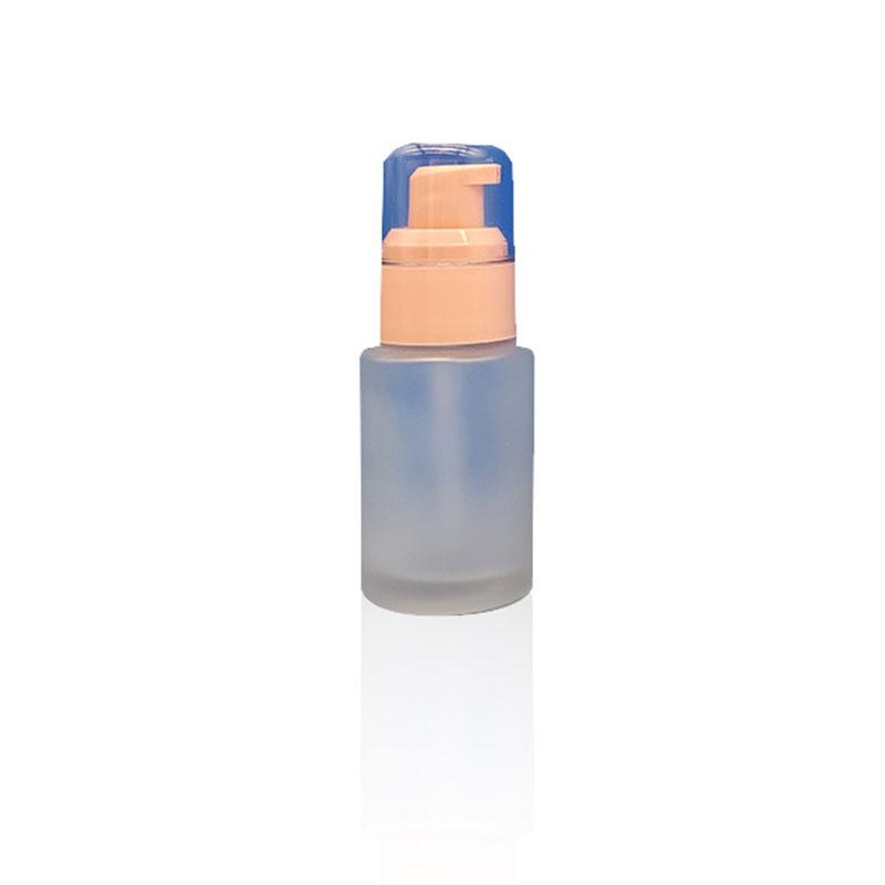30ml Frosted Glass Pump Bottle Empty Liquid Foundation Bottle Portable Travel Makeup Refillable Container