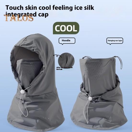 Protection solaire pour le visage, chapeau, cache-cou, UPF 50+, respirant, rafraîchissant, en soie glacée, pour l'été, le cyclisme en plein air, pour femmes, capuche, bandana, écharpe, visière