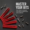 5pcs 12 Holes Bit Storage Case 1/4 Inch Bit Holder Organizer  For 1/4" Hex Shank Bits