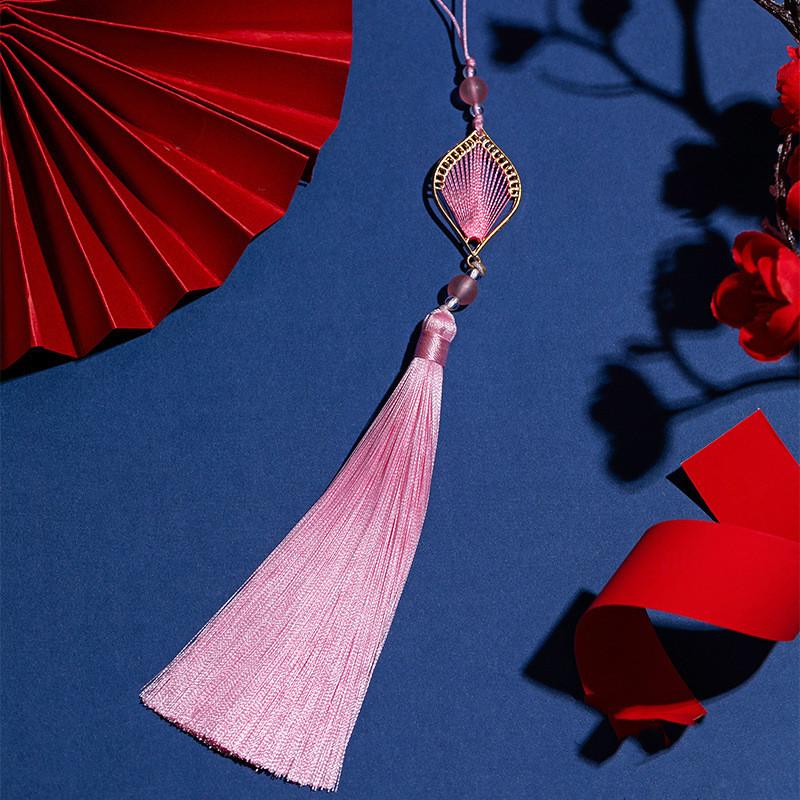 Chińskie klasyczne frędzle delikatny styl etniczny kwiat metalowa rama wisiorki DIY ozdoby rękodzielnicze breloczek dekoracja