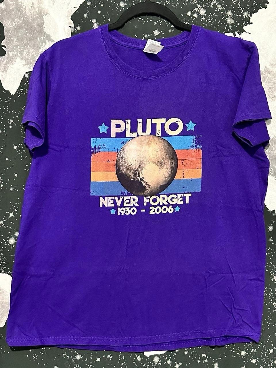 Pluto Never Forget Memorial Shirt Preowned Mens Size Large Unisex T-Shirt XXXXL