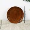 3PCS Japanese Jujube Wood Original Wood Grain Melon Fruit Dish Fruit Nut Snack Snack Wood Dish Round Wooden Plate Family Gathering Tableware