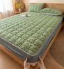 Milk Velvet Fitted Sheet, Taffeta Non-slip Massage Mattress, Simmons Protective Cover, Warm Short Velvet Bed Cover, Single Fitted Sheet