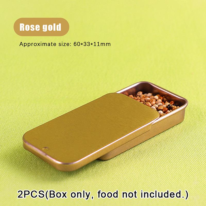 

2Pcs Mini Iron Can Food Storage Box Parrot Handheld Feeder Tank Birds Intelligence Training Educational Toy A5