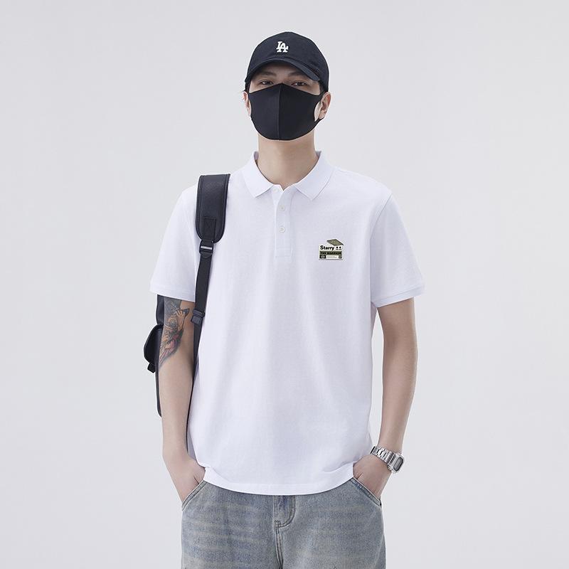 Latest Summer T-shirt Relaxed Fit Trendy Lapel Short-sleeved POLO Top T-shirt