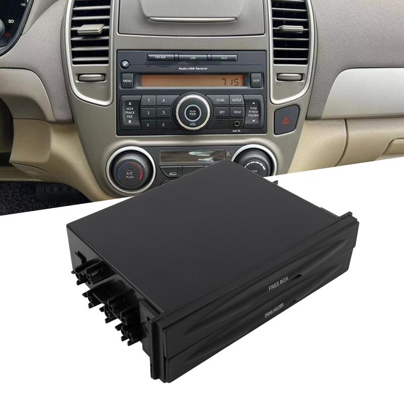 Car Central Control Storage Box With Cup Holder Din Dash Radio Pocket Drink Bottle Cup Holder Storage Box Parts