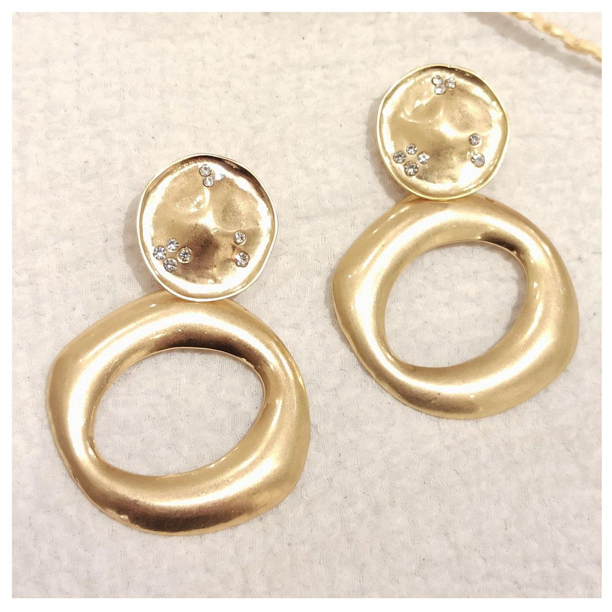 

Les Trésors De Lily [R6319] — Золотые дизайнерские серьги «Клеопатра» — 65x45 мм