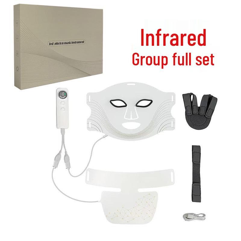 Cross-Border LED Red Light Photorejuvenation Face Mask - CE Approved Silicone Beauty Device with Large Red & Blue Light Panel