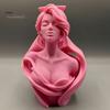 Fine Texture 3D Art Printed Human Bust Vase, Artistic Sculpture Planter for Succulents, Moisture-proof PLA Decor Matte Desktop Decor, Creative