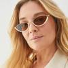 Small Frame Metal Cat Eye Sunglasses Personalized Elliptical Sunglasses Retro Travel Sunscreen Sunglasses