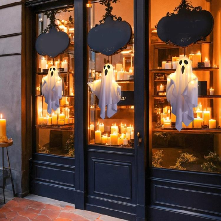 2Pcs Haunting LED Specter Hangings Ornament for Halloween Glowing Specter for Chilling Outdoor Lawns and Garden Display