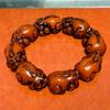 Men's Retro Pixiu Bracelet: Aged Honey Wax for Wealth and Luck