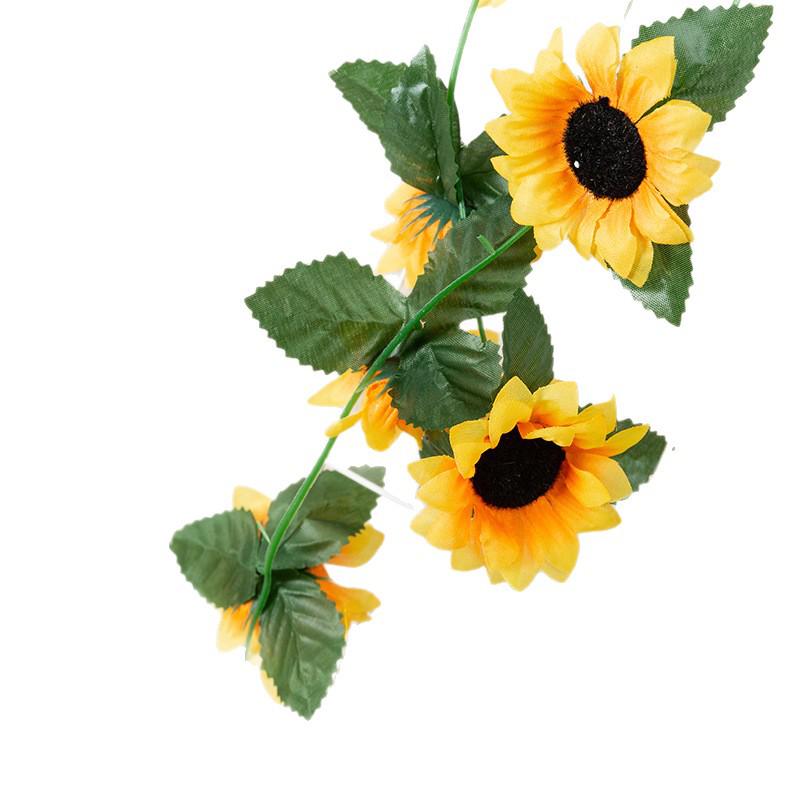 Artificial Sunflower Vine Wall Hanging - Floral Art for Living Room or Balcony