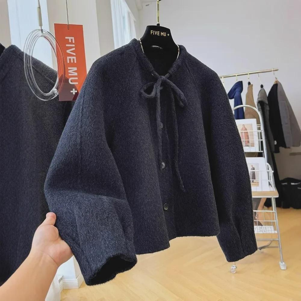 Damenmantel im koreanischen Stil mit Wollmischung - Neue Herbst-/Winterkollektion, Schick & Elegant, Kleine Größe.
