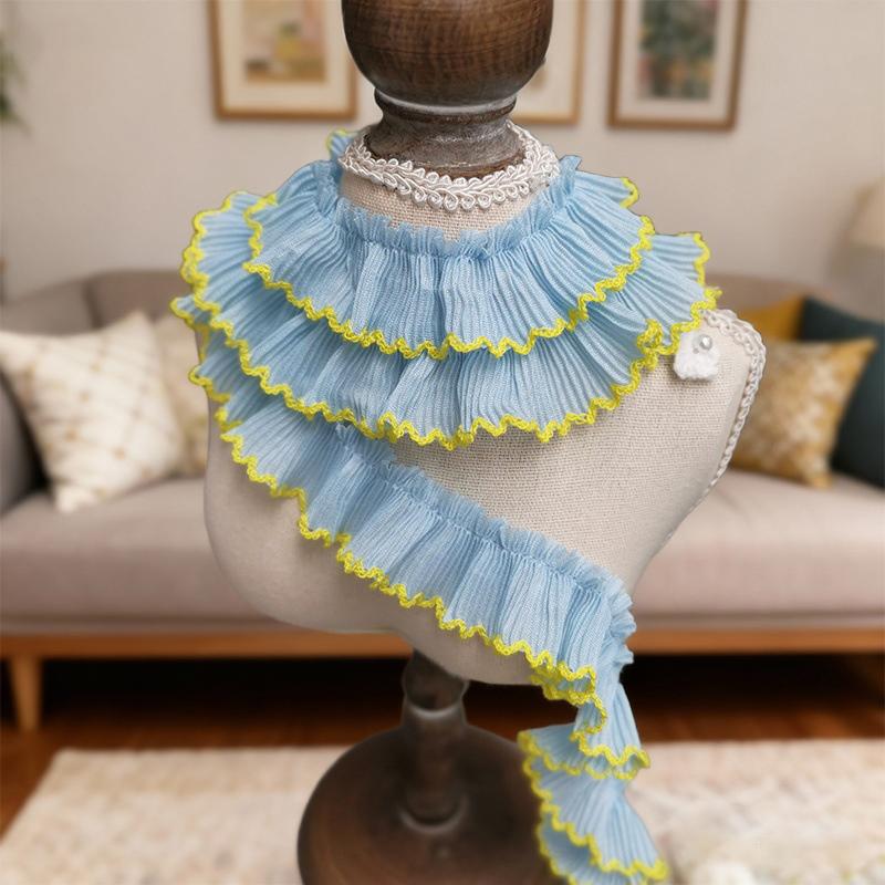 1PC Natural Drape Exquisite Soft Decoration Lightweight Strong Durability Wrinkle Comfortable Chiffon Embellishment 3CMx1M