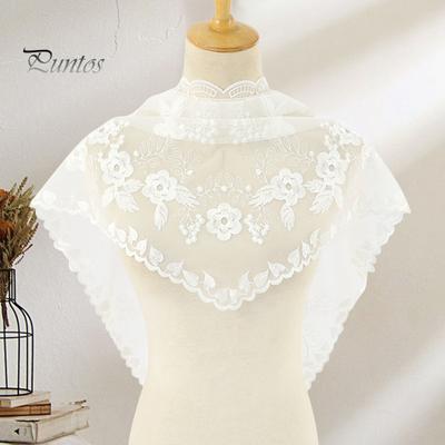Dreieckstuch, Spitze, Satin, Schal, Hohlstickerei, Blumenmuster, Strand, Sonnenschutz, Schal, Damen, Alltagskleidung