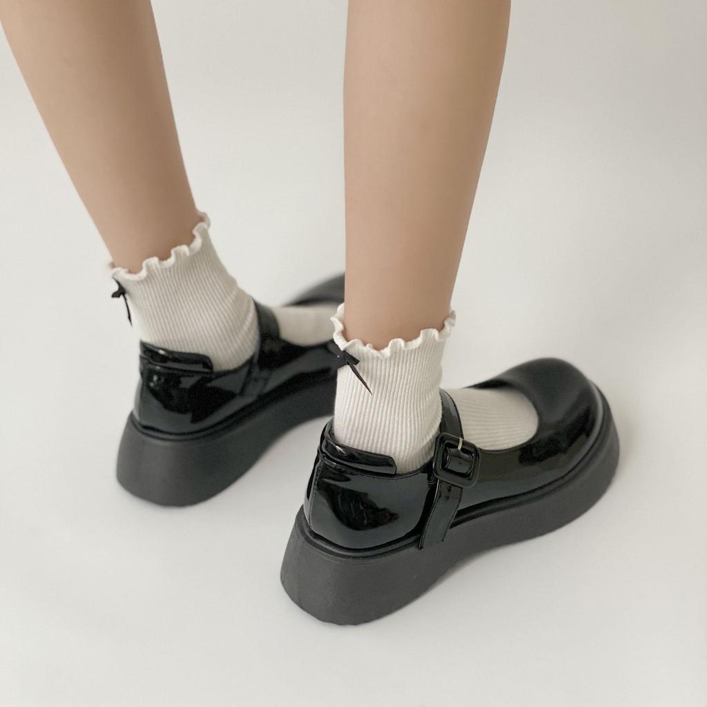 Big head and thick sole increase height Mary Jane small leather shoes women's summer 2025 new retro British style student jk single shoes