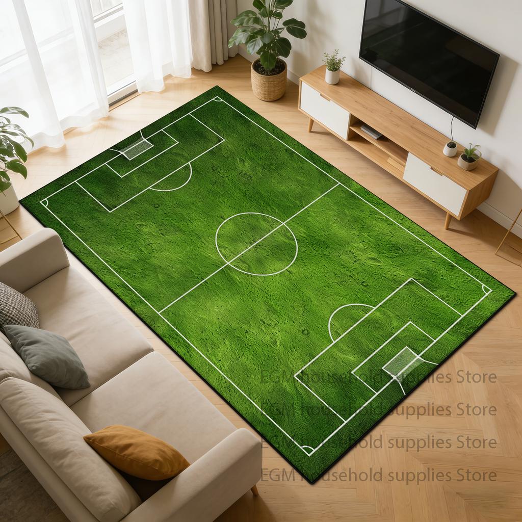 Football Field Carpet Modern Living Room Foldable lounge Floor Mats Non-slip Bedroom study customizable large size Rugs Washable