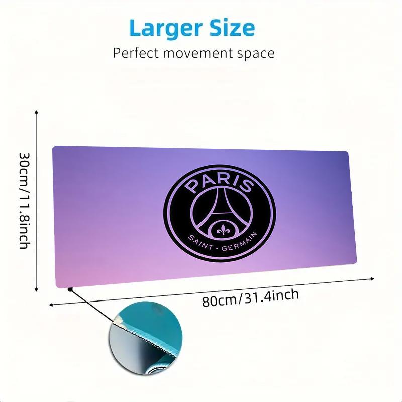 Paris Saint-Germain F.C Print Cushion Non-slip Laptop Tablet Big Mousepad XXL Mat Mini PC Playmat With Lock edge