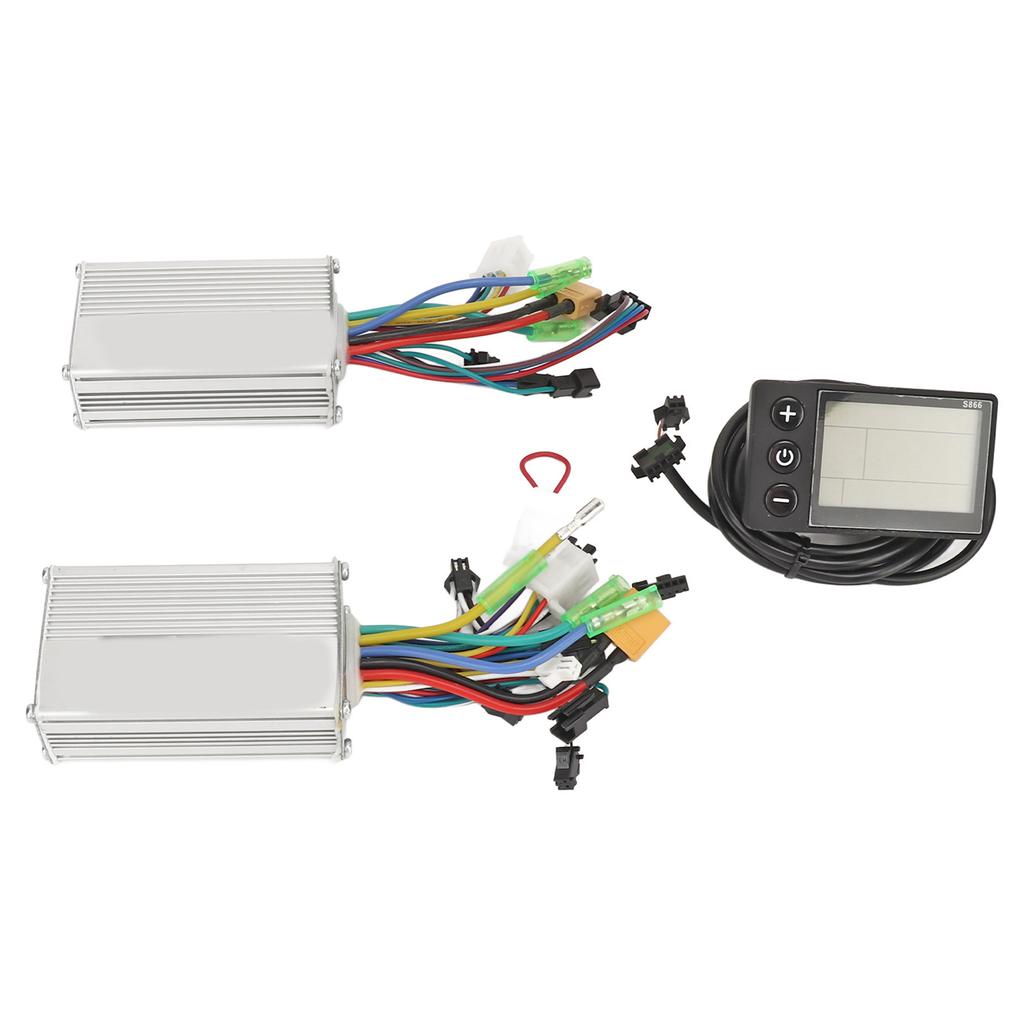 24V 36V 48V 500W 25A Electric Bicycle Controller Kit Dual Drive Speed Control with Clear LCD Screen