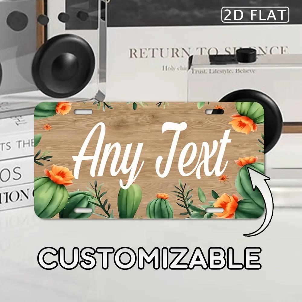Personalized Plant-Themed 2D Flat Plaque Custom Text 30x15cm Home Garden Decor