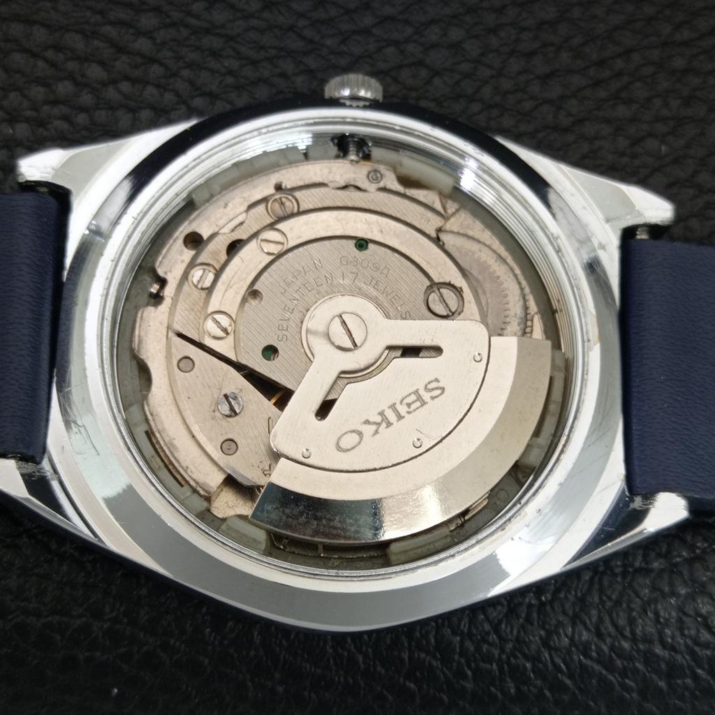 VINTAGE REFURBISHED SEIKO 5 AUTOMATIC 6309A JAPAN MENS BLUE DIAL WATCH a444461-1