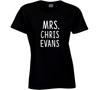 Mrs Chris Evans Male Actor Movie Fan T Shirt