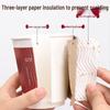 TRNFA 350ML Corrugated Anti-Scald Disposable Paper Cups