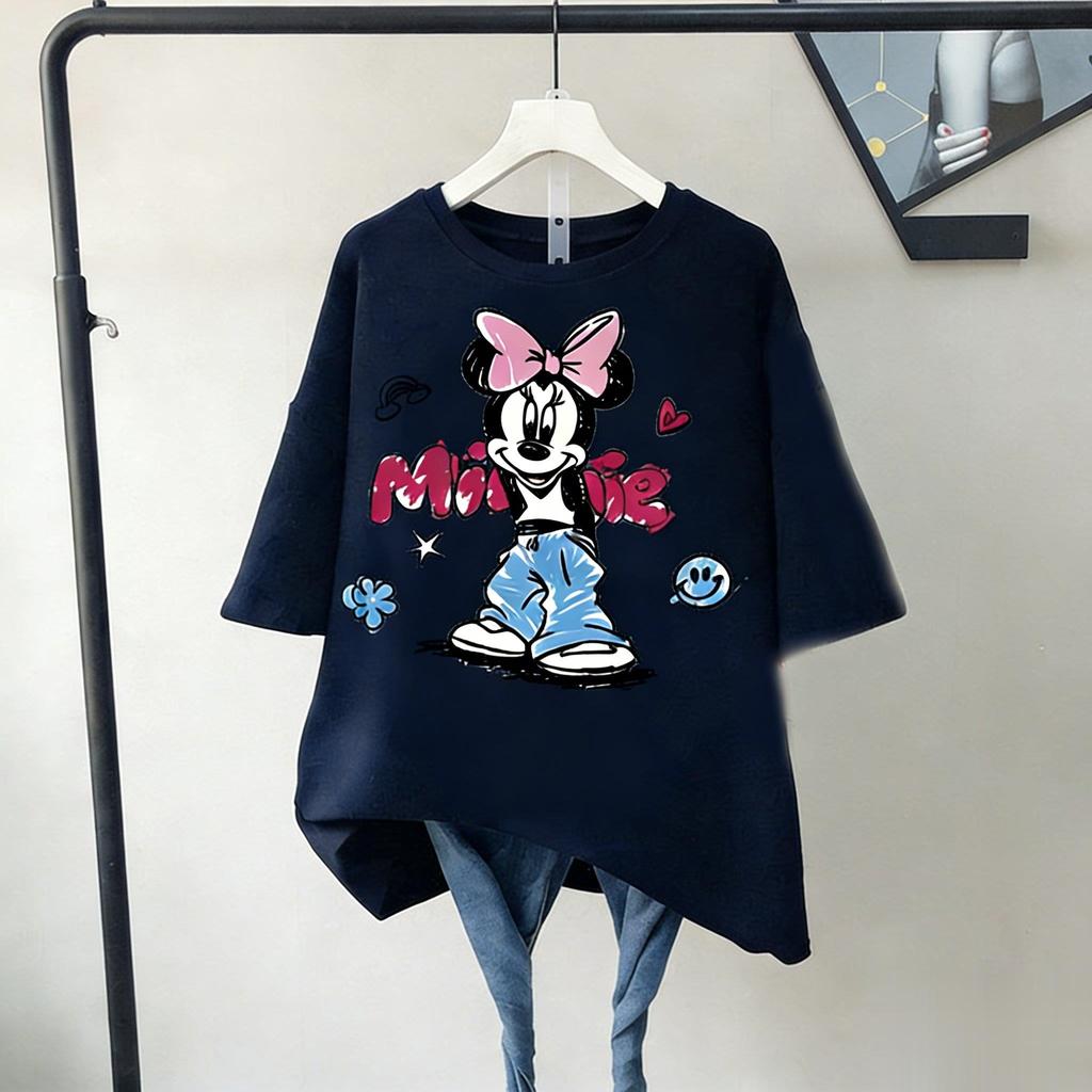 Disney Minnie Mouse T Shirt Women Man Cute Cartoon Graphic Print Short Sleeve Tee Summer Casual Tops 2025 Fashion Y2k Clothes